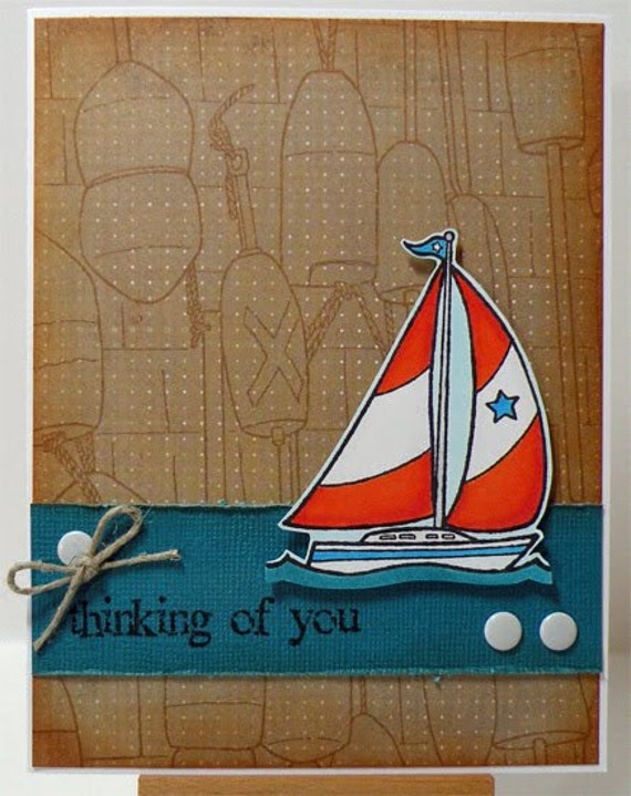 Beach stamps, fishing stamps, crab shack stamps, sailboat stamps