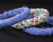 frayed fabric bangles, fabric wrapped bangle bracelets