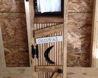 Outhouse toilet paper holder