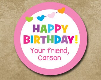 items similar to printable birthday stickers diy 3