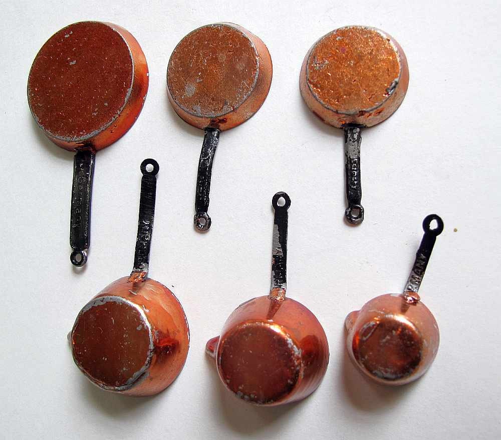 Vintage Germany miniature metal pots and pans by TakeTwoLA on Etsy