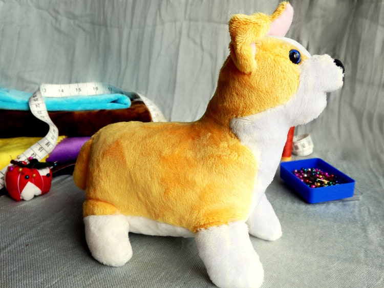 black corgi plush