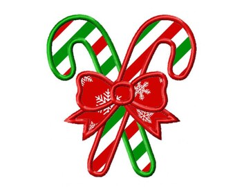 Candy Cane Applique Machine Embroidery DESIGN NO. 139