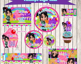 VANELLOPE Sugar Rush Personalized Birthday Party , Vanellope Party ...