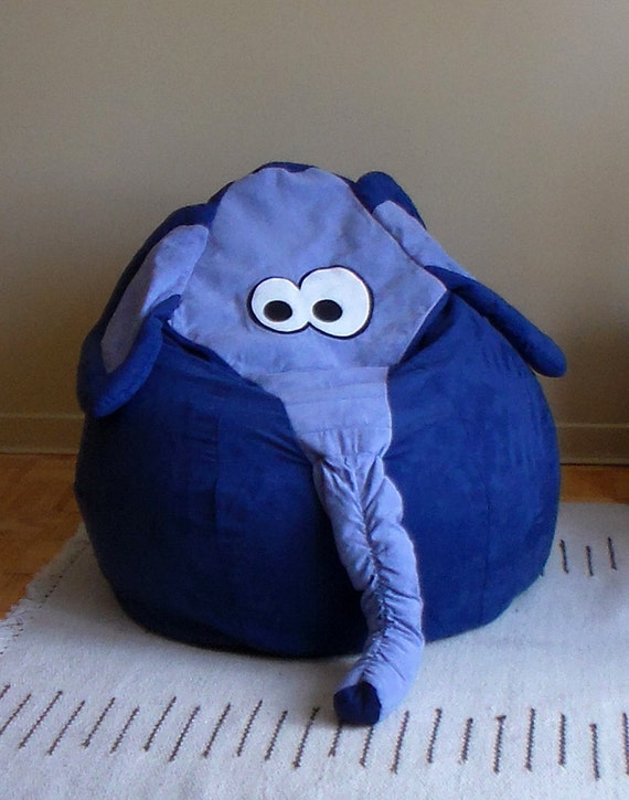 Items similar to Animal POUF for children Elephant BeanBag Toy
