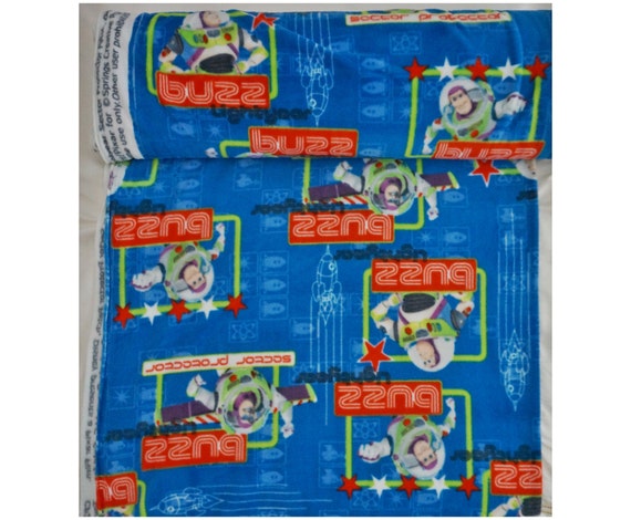 Disney's Toy Story Buzz Lightyear Fleece Fabric for No Sew Blanket ...