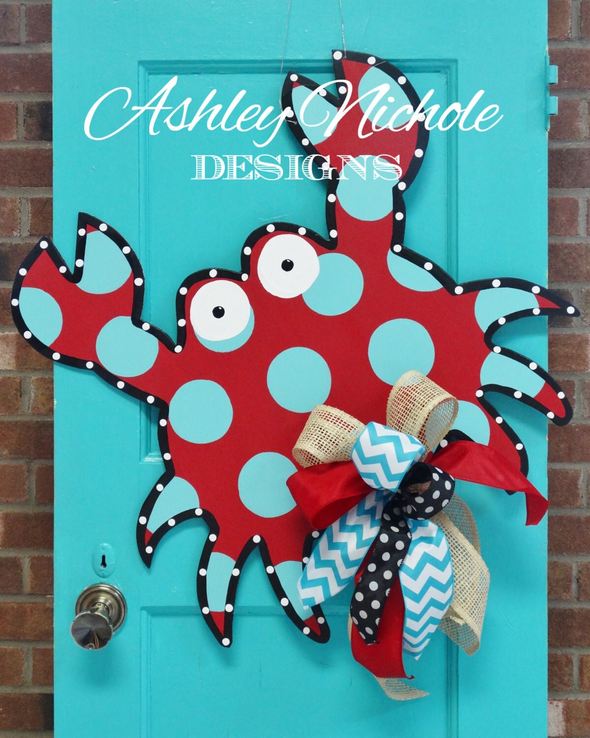 SHIPS NOW Funky Crab Door Hanger Door Decoration