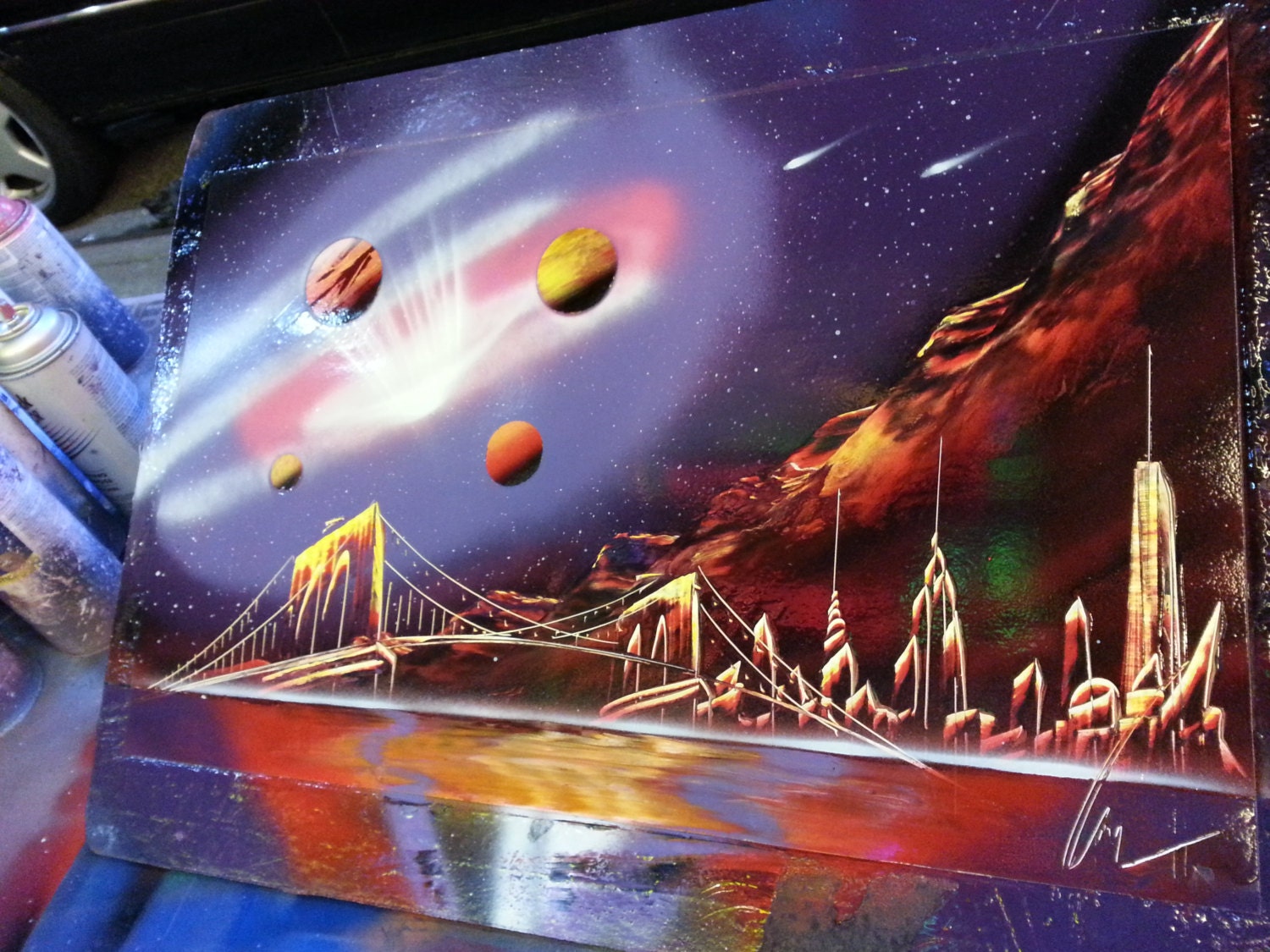 Galaxy Spray Paint Art E Painting Zoom