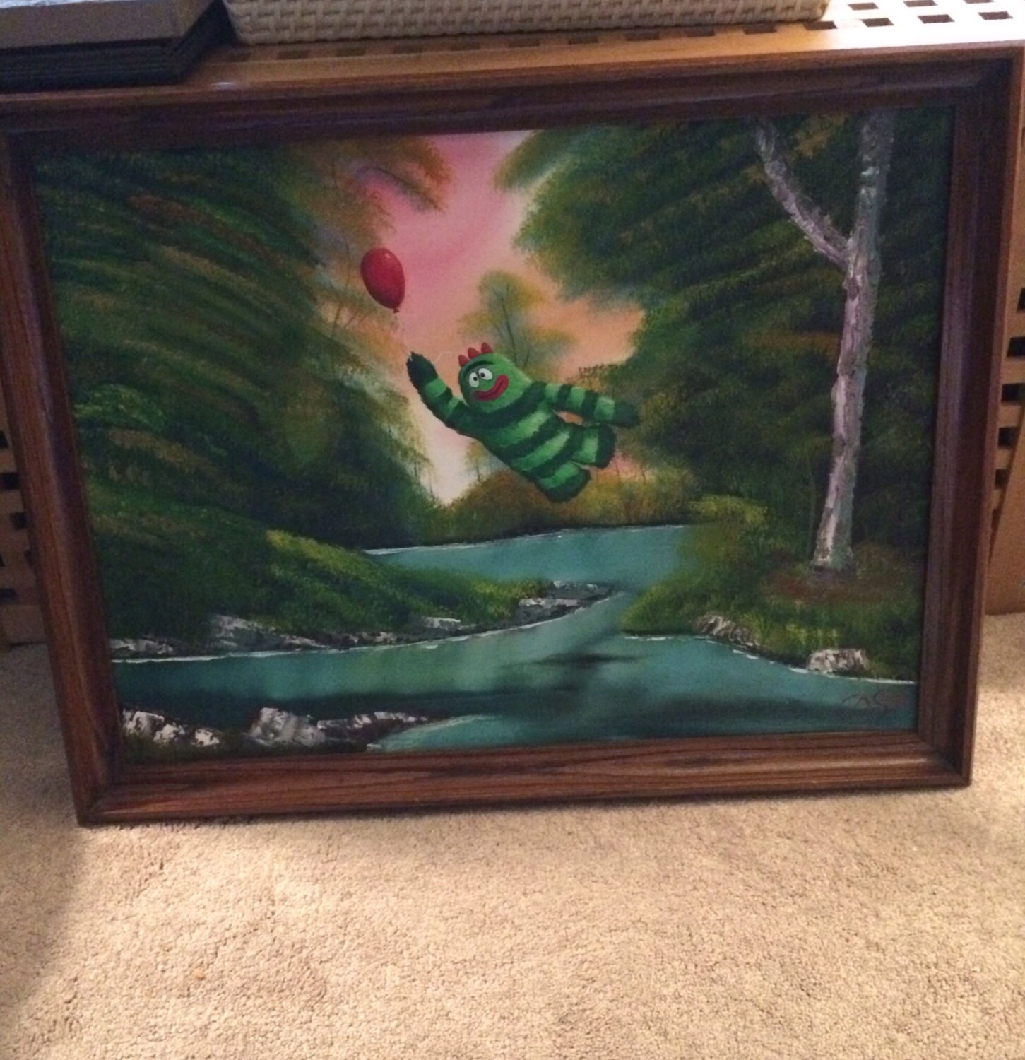Vintage Thrift Store Painting Repurposed