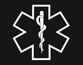 Star of Life Decal Sticker Medical Fire Rescue Emt Paramedic Rn Lpn Cna ...