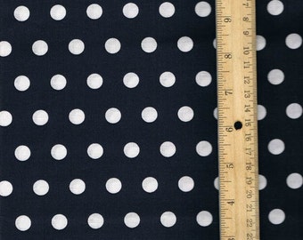 Navy Polka Dot Fabric, Fabric by the Yard, Fall Fabric, sewing fabric