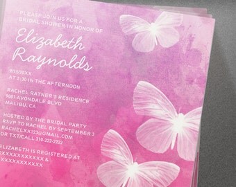 Butterflies Bridal Shower invites
