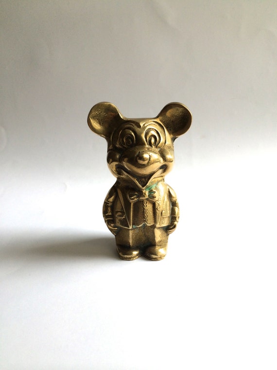 brass mickey mouse figurine