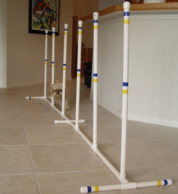 Dog Agility Equipment Indoor Outdoor Weave Poles Set of 6