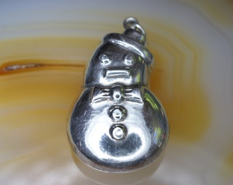Sterling Snowman Pendant