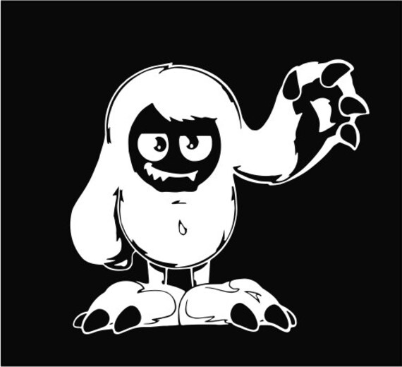 Abominable Snowman Yeti a Die Cut Decal Vinyl Sticker