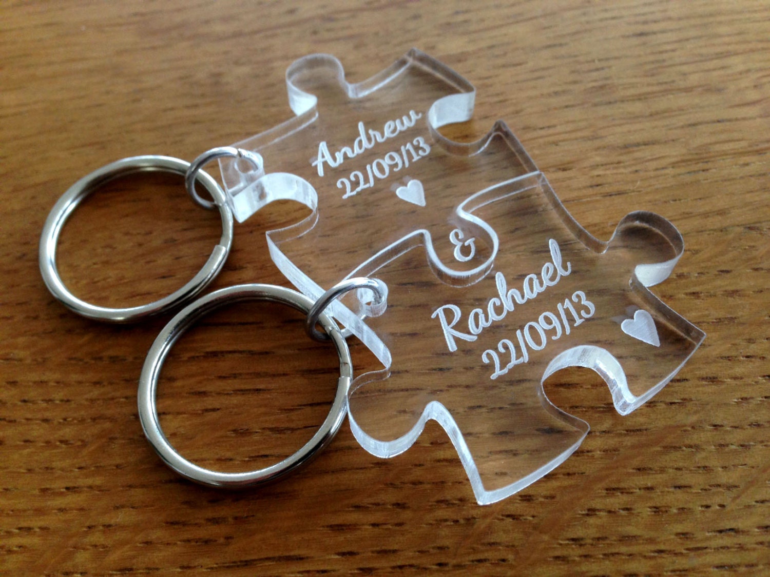 Personalised Valentines / Wedding Laser Cut Engraved Puzzle