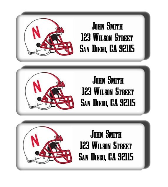 University of NebraskaLincoln Cornhuskers Return Address Labels
