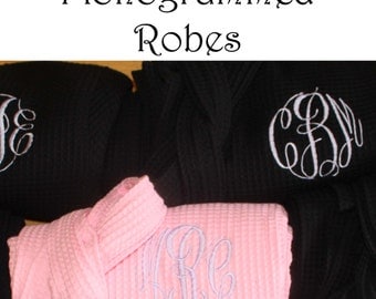 6 Bridesmaid Robes, Personalized Bridesmaid Robe Set of 6 ,Monogrammed Robe, Waffle Robe, Personalized Bridesmaid Gifts