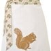 Organic block print squirrel apron