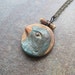 Blue Bird Pendant on Brass Chain