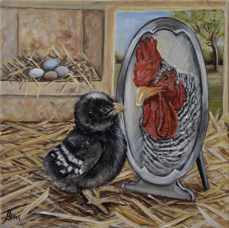 Chicken Coop Decor Chicken Art Print Giclee Rooster kitchen