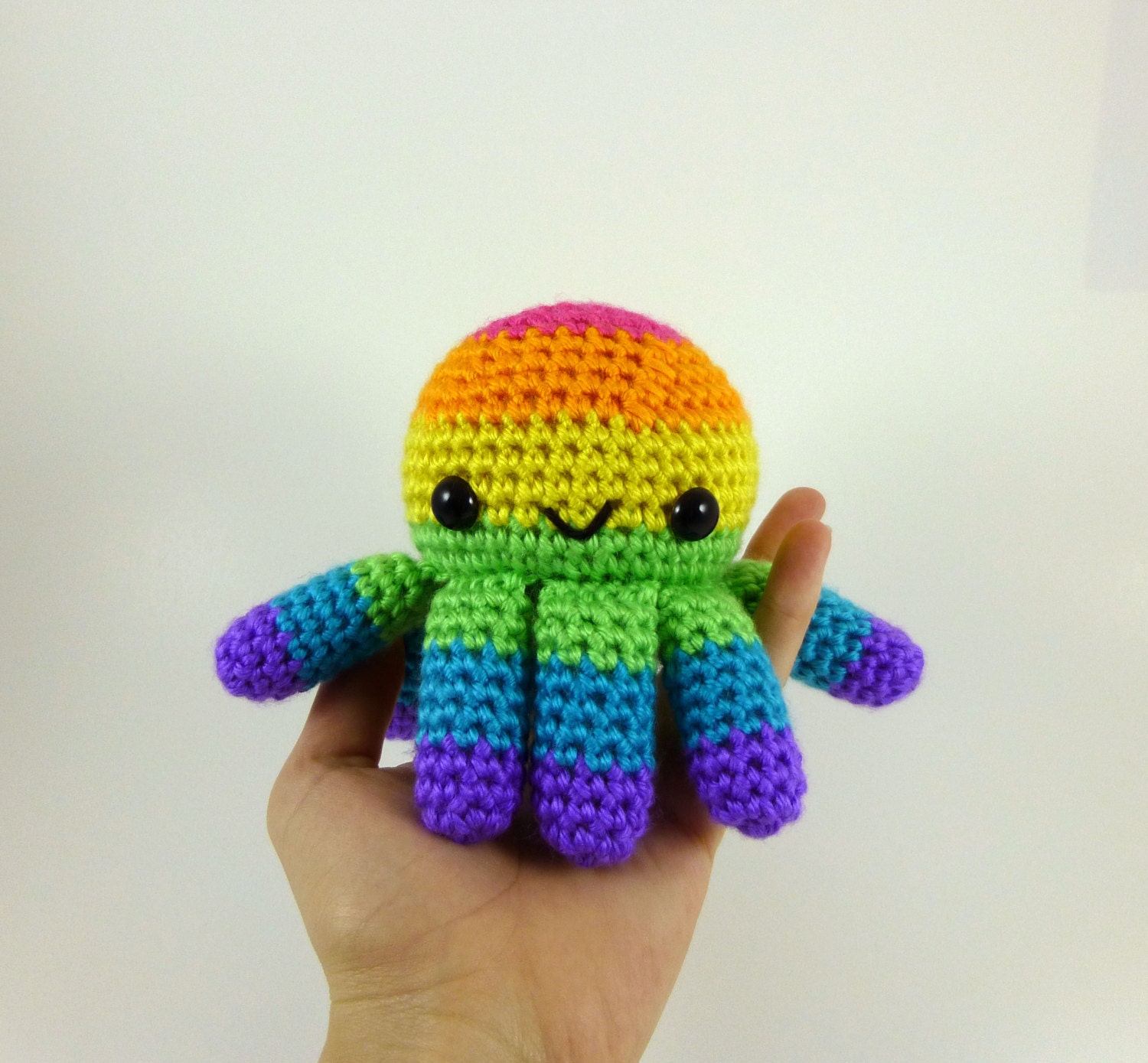 rainbow octopus plush