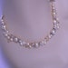 Bridal Necklace, Wedding Jewelry, Cream Pearl and Champagne Crystal Necklace, Beaded Bridal Necklace, Pearl and Crystal Necklace- ALORA