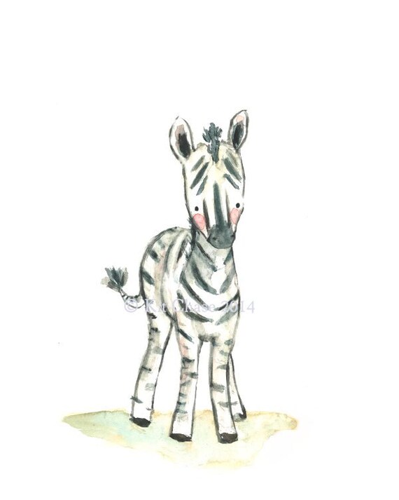 Nursery Art ZEBRA Archival Print