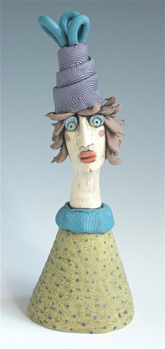 Clay Sculpture Female Woman Sculpted Figure Porcelain