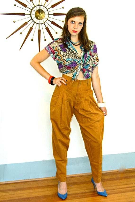 mustard yellow high waisted pants