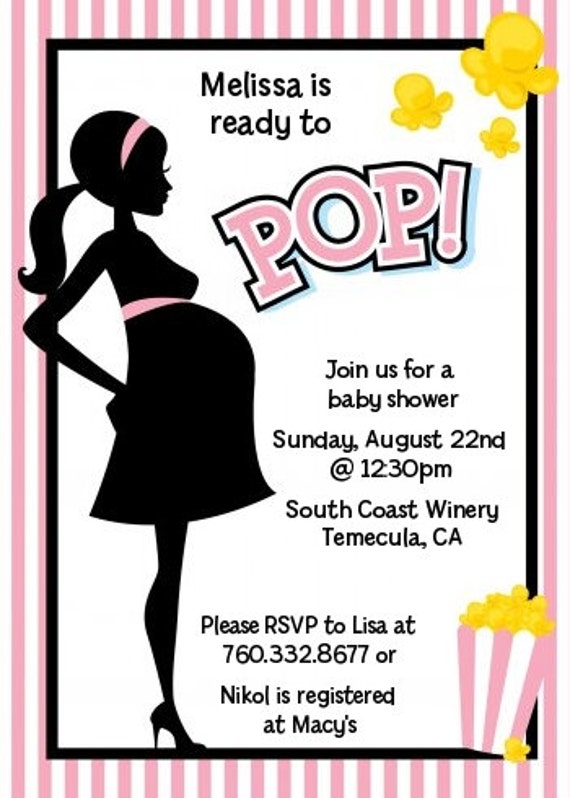 Printable Ready To Pop Baby Shower Invitations 3