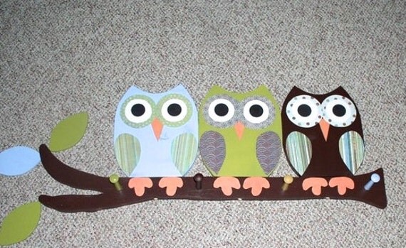 Items similar to owl clothing rack, owl bathroom decor, towel rack, kid ...