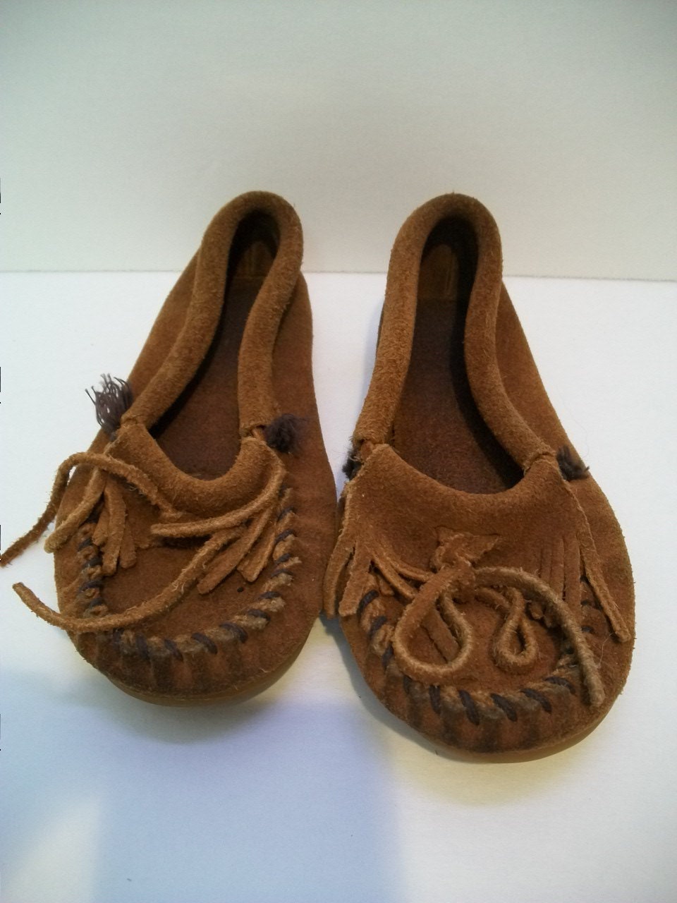 Child Size 7 Minnetonka Suede Moccasins, Child Suede ...
