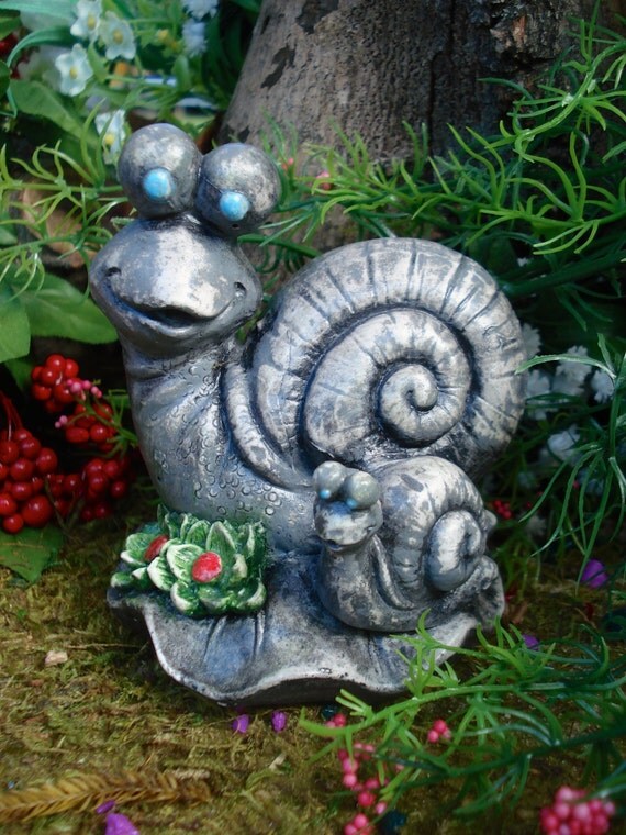 Fairy Garden snail garden Sculpture outdoor decor gifts