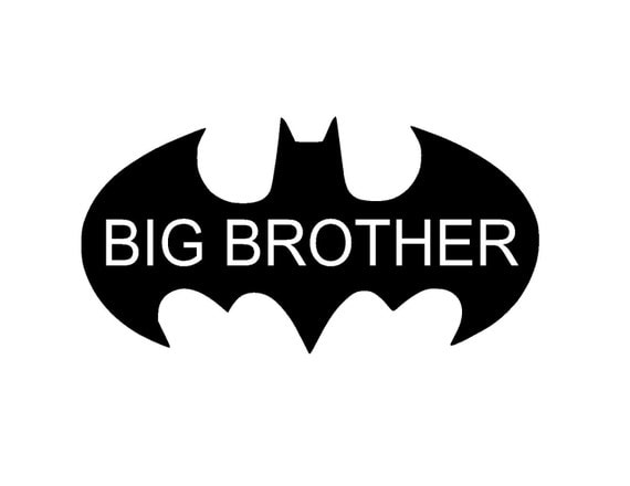 Batman Big Brother Iron On Vinyl Decal