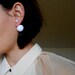 Double Sided Earrings-Fake Gauges, Black Earrings, Contemporary Jewelry, Gift Idea