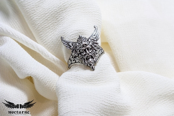 Steampunk Unisex Ring - Adjustable Silver Plated Gothic Ring - Goth Steampunk Jewelry by NocturneHandcrafts steampunk buy now online