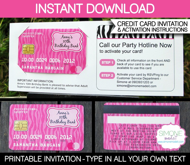 Credit Card Invitations 3