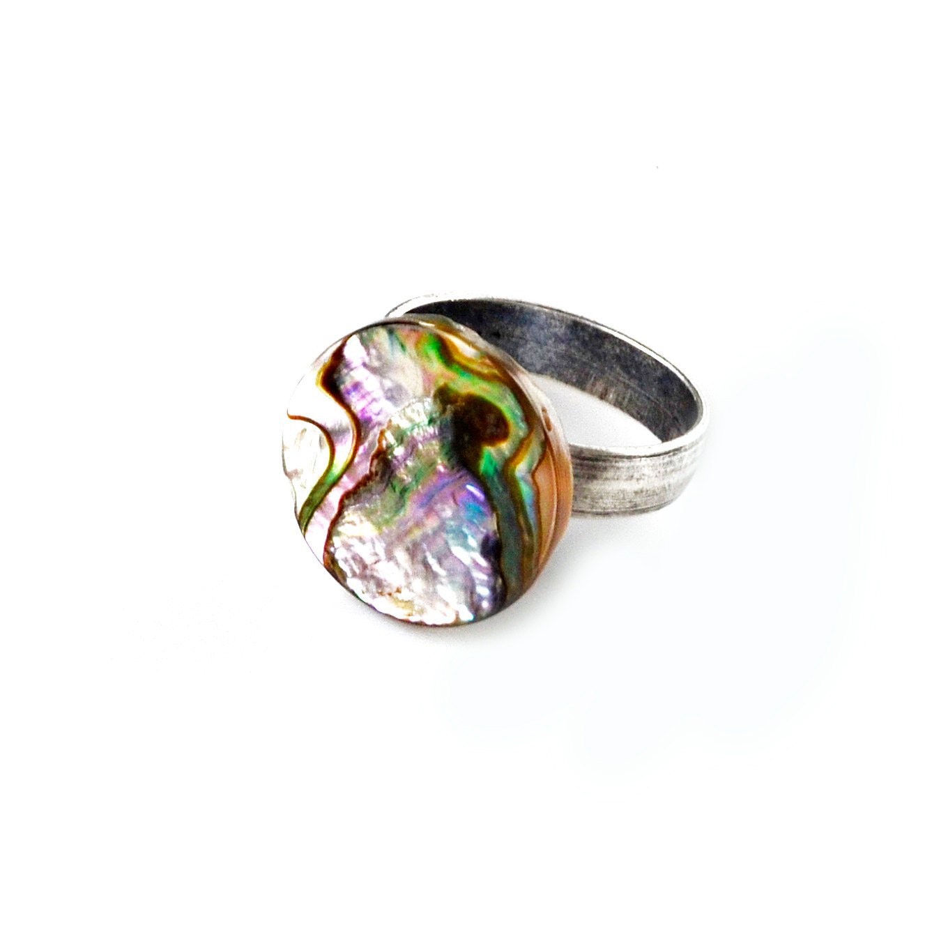 Abalone Adjustable Ring Jewelry Gifts for Women Handmade
