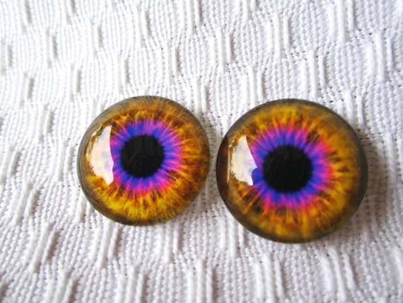 Glass Eyes For Sculpture Dolls And Crafts 20mm Cabochons 2765