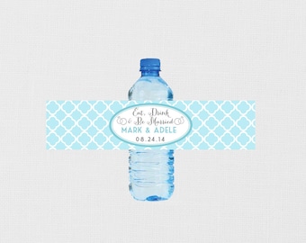 Wedding Water Bottle Labels - Personalized Water Bottle Labels - Wedding Date Water Bottles - Wedding Water Bottle Labels Custom - Printable