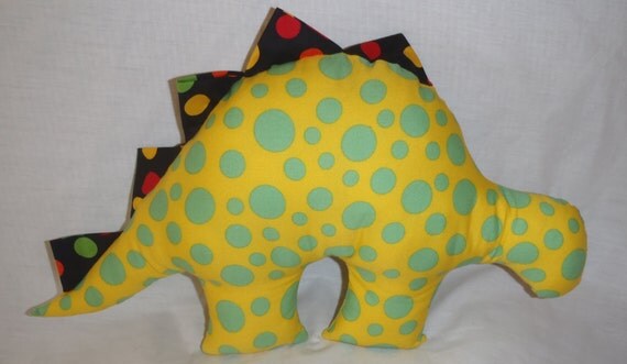 yellow dinosaur weighted stuffed animal