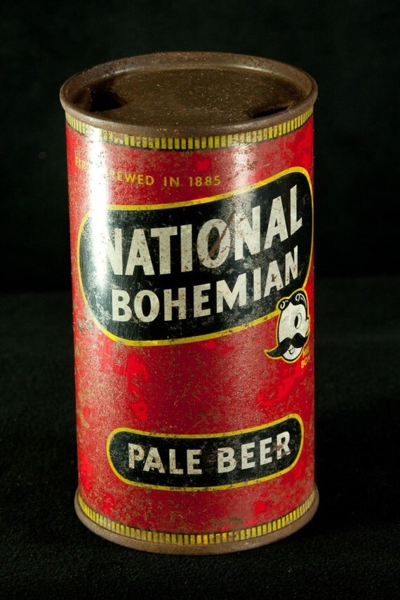 National Bohemian Beer Vintage Flat Top Beer Can 12 by BmoreUnique