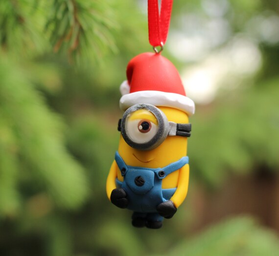 Minion Christmas Ornament by HappyNCute on Etsy