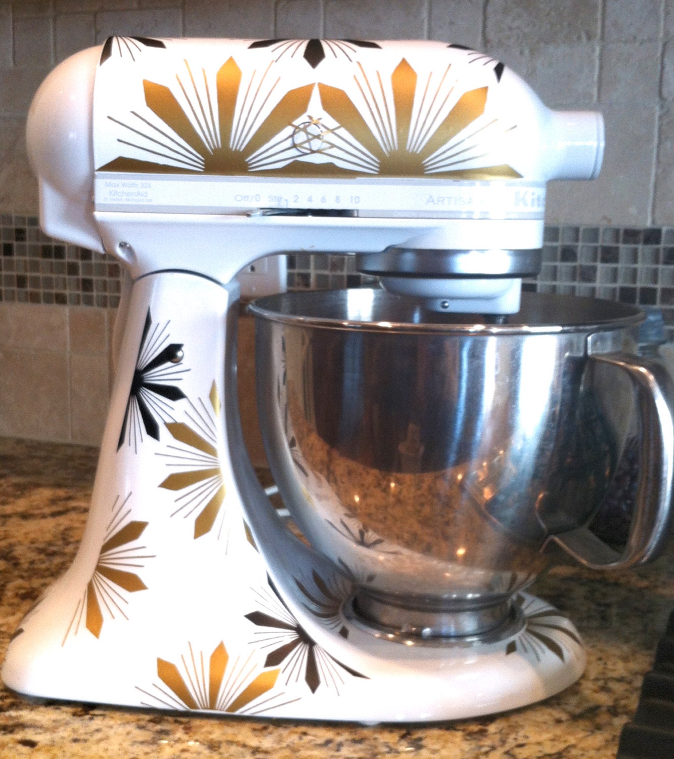 Kitchen Aid Vinyl DecalsArt Deco Starburst Vinyl Decal