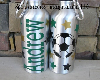 Soccer Sport Water Bottle- Boys Soccer Gift