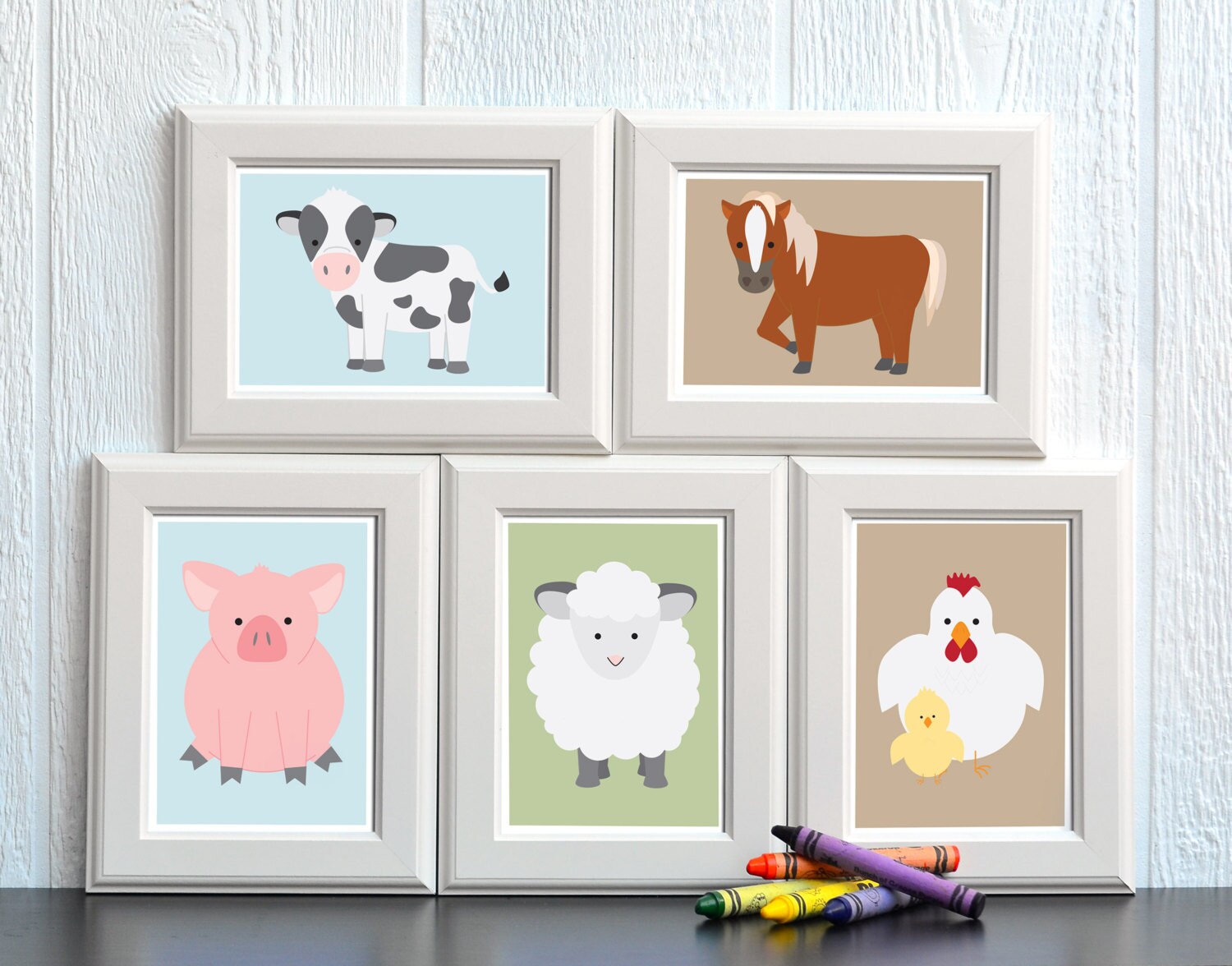 Farm Animal Nursery Print Set FREE SHIPPING by