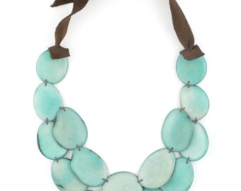 Tagua Statement Necklace / Tagua Jewelry / Tagua Necklace / Celeste Necklace / Statement Necklace / Fair Trade Jewelry / Tagua Nut Jewelry