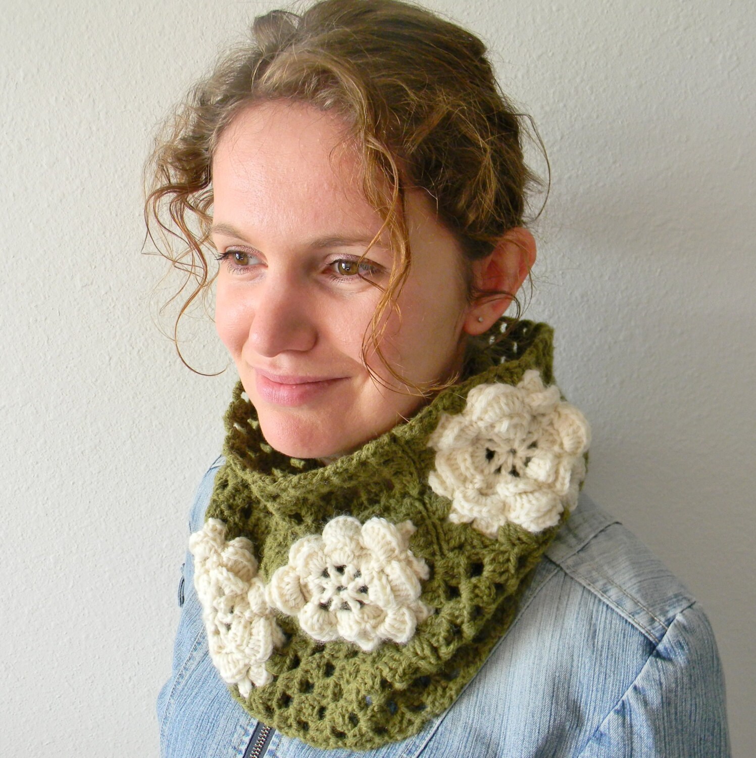 pattern square crochet granny cowl Crochet Rose crochet by pattern NailyaPlaskeyDesigns Cowl Irish
